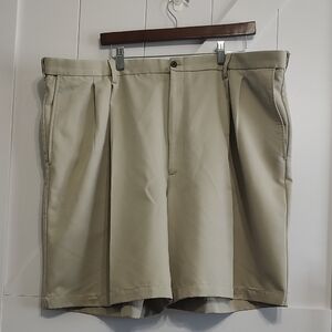 Haggar Tan Flat Front Shorts
